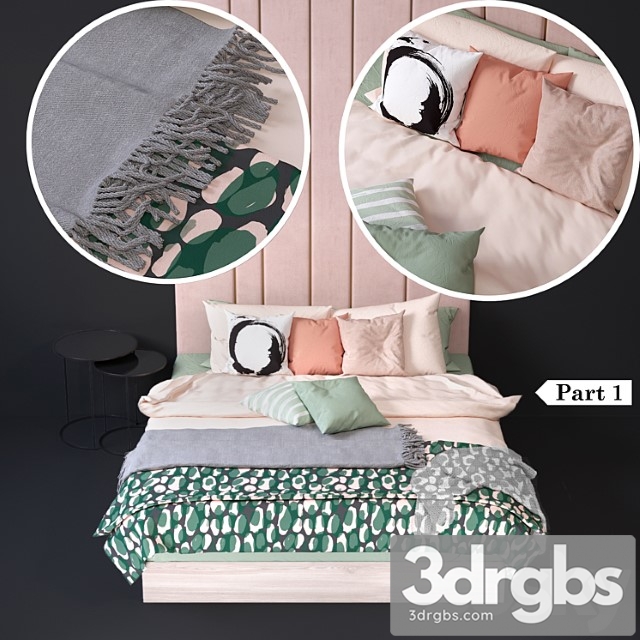 Set of bed linen 3 (part 1) 2 3dsmax Download - thumbnail 1