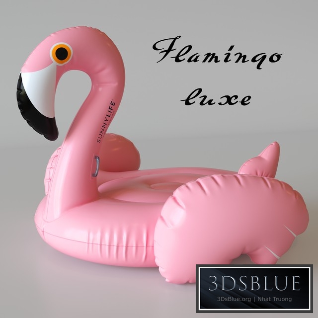 Float inflatable – Flamingo luxe 3DS Max - thumbnail 3
