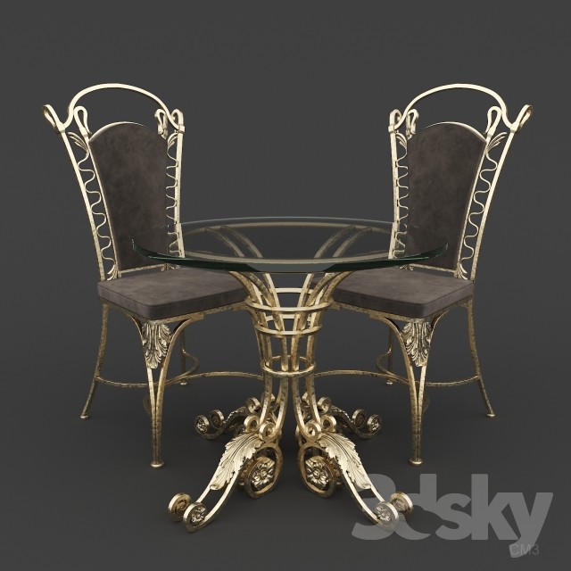 Table and chair forged 3DS Max - thumbnail 3