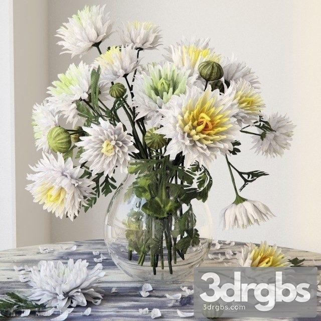 Chrysanthemums Bouquet 3dsmax Download - thumbnail 1