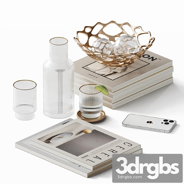 Decorative Set For a Coffee Table 3dsmax Download - thumbnail 1