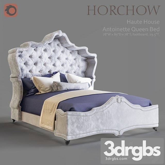 Haute House Antoinette Queen Bed Horchow 3dsmax Download - thumbnail 1