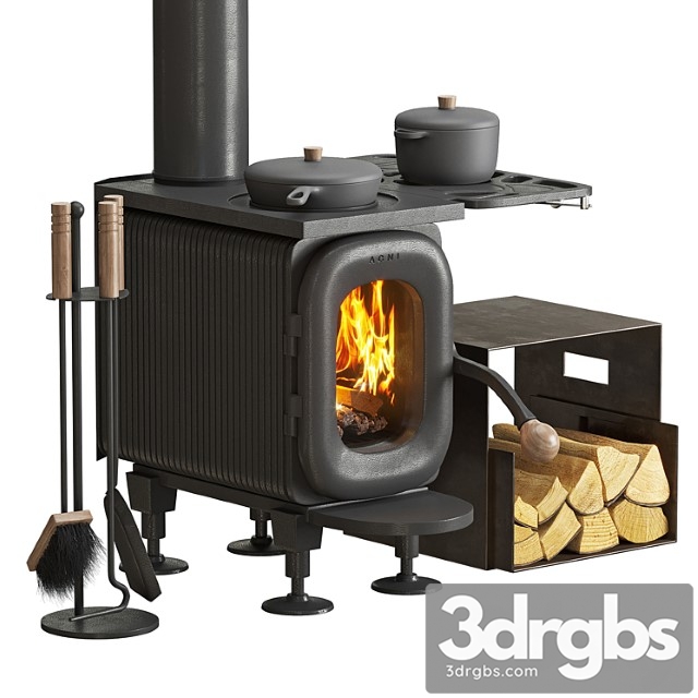 Wood burning stove agni 3dsmax Download - thumbnail 1
