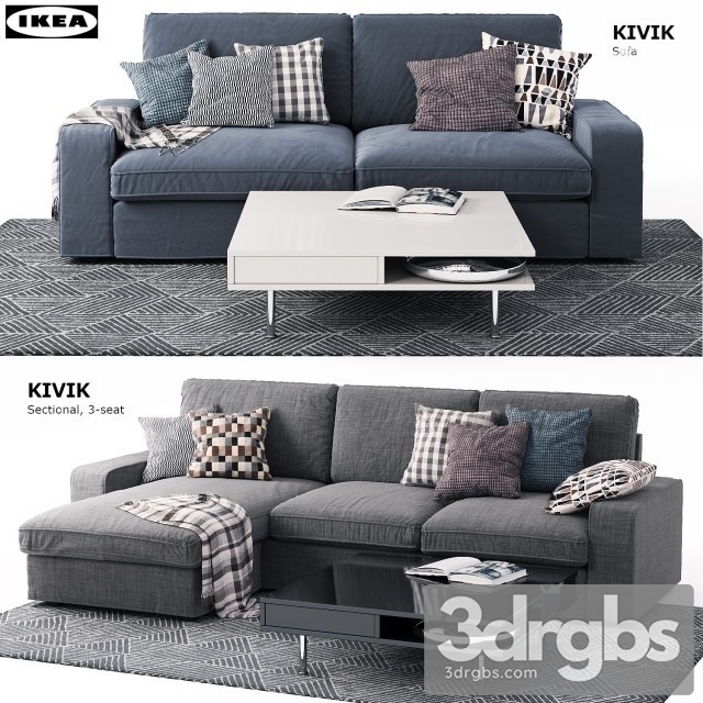 Kivik Ikea Sofa 3dsmax Download - thumbnail 1