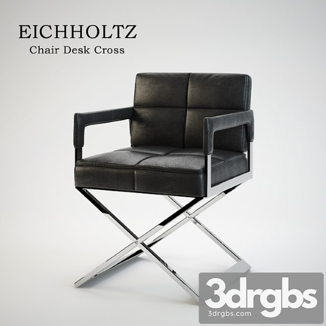 Armchair Eichholtz Chair Desk Cross 3dsmax Download - thumbnail 1