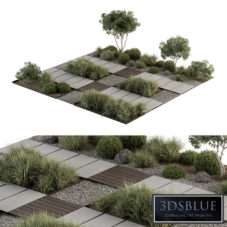 Urban Furniture \/ Architecture Environment with Plants- Set 67 3DS Max - thumbnail 3