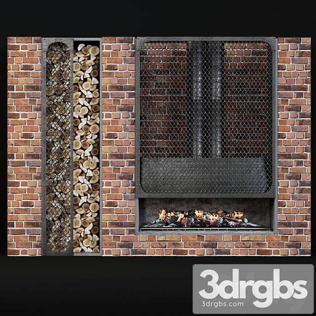Contemporary fireplace 36 3dsmax Download - thumbnail 1