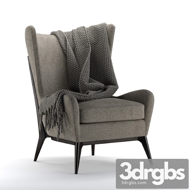 Armchair caracole classic gray 3dsmax Download - thumbnail 1