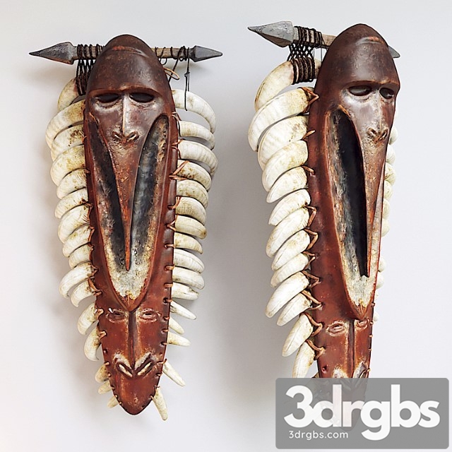 African shaman mask 3dsmax Download - thumbnail 1
