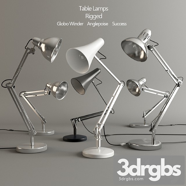 Table Lamps Rigged 3dsmax Download - thumbnail 1