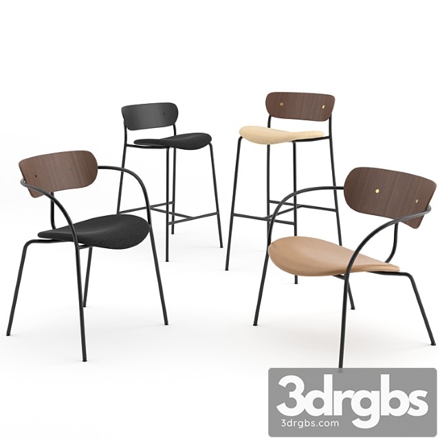 Pavilion chairs collection by & tradition 2 3dsmax Download - thumbnail 1
