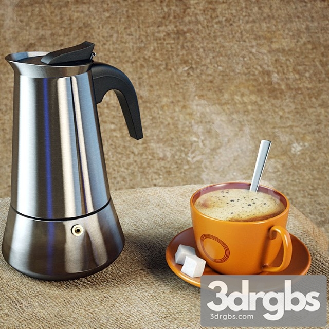 Spring tea and coffee mug 3dsmax Download - thumbnail 1