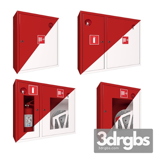 Fire cabinets set 3dsmax Download