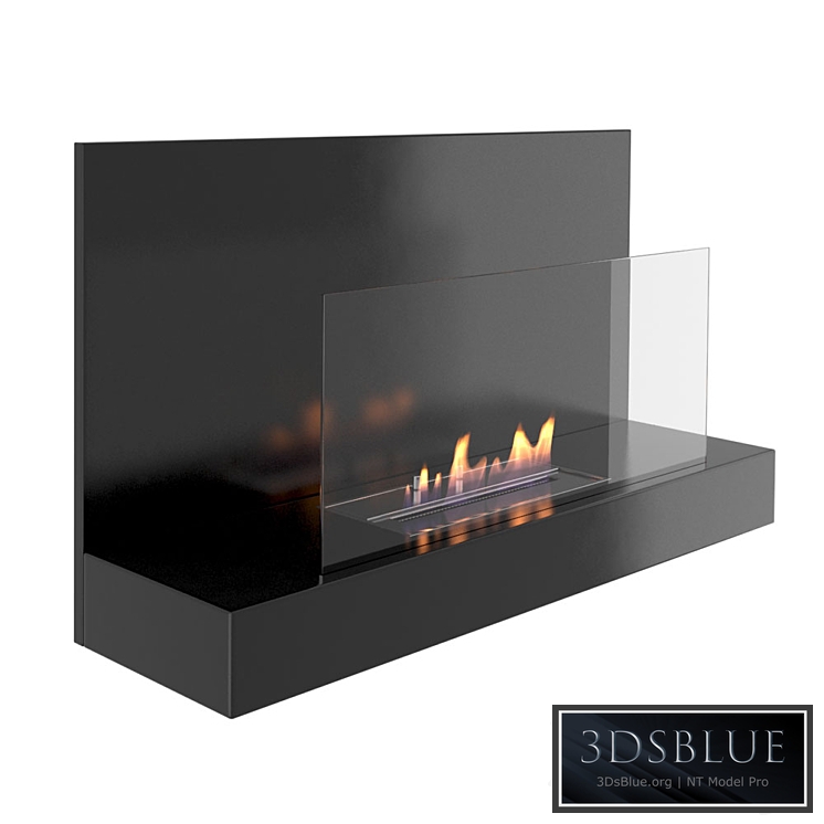 Animated fireplace Clement Nero \/ Bianco 3DS Max - thumbnail 3