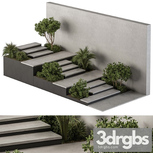 Landscape Furniture Stairs With Ivy And Garden Architect Element 57 3dsmax Download - thumbnail 1