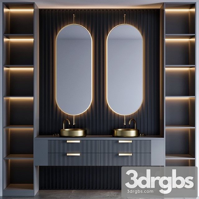 Bathroom furniture 63 3dsmax Download - thumbnail 1