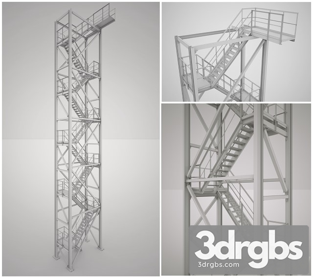 Fire Ladder 24m 3dsmax Download - thumbnail 1