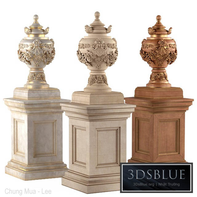 Classic vase for decoration of the facade and interior 3DS Max - thumbnail 3