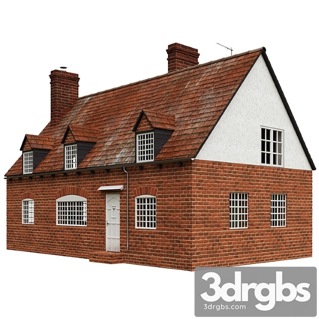 Classic Two Story House In English Style 3dsmax Download - thumbnail 1