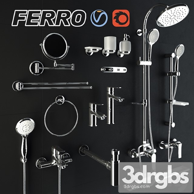 Ferro Bathroom Fittings 3dsmax Download - thumbnail 1