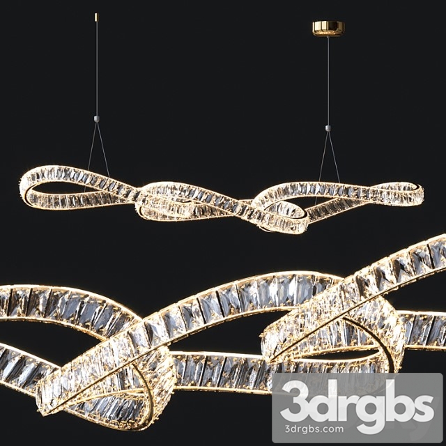 Crystal Linear Chandelier 5 3dsmax Download - thumbnail 1
