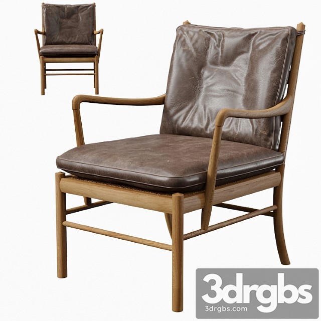 Schalling ole wanscher colonial armchairs 3dsmax Download - thumbnail 1