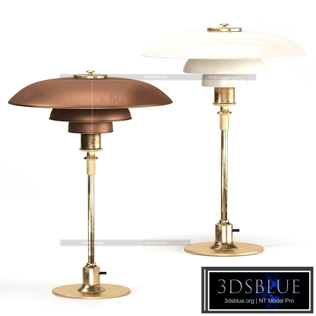 Table Lamp by Poul Henningsen 3DS Max - thumbnail 3