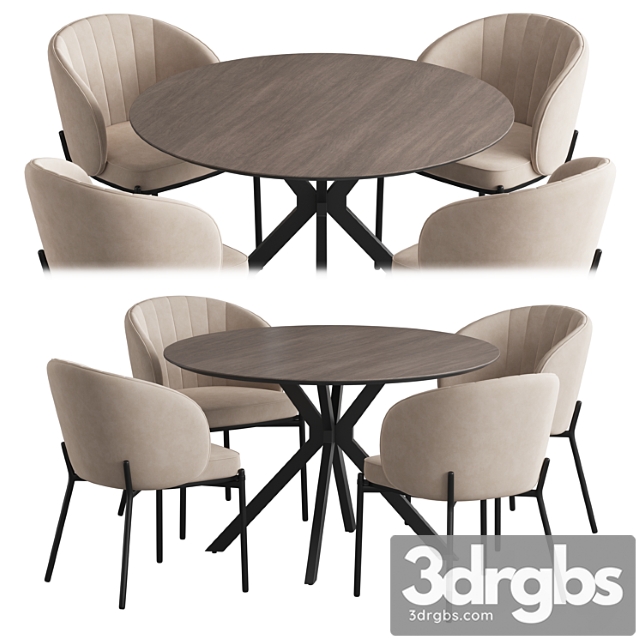 Ralf table cruz chair 2 3dsmax Download - thumbnail 1
