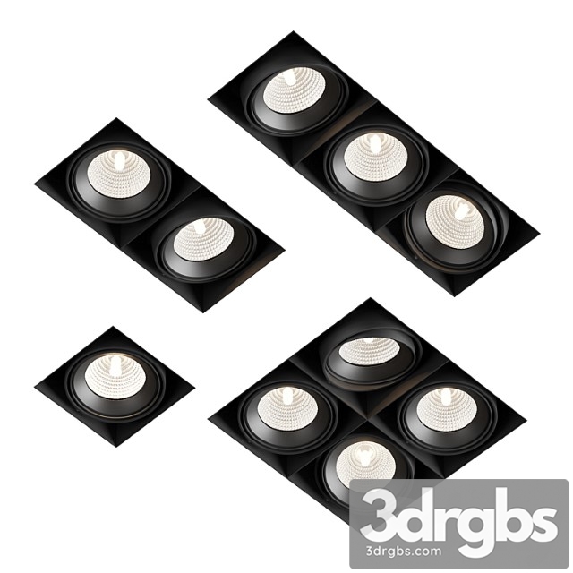 Modular Lighting Instruments Multiple Trimless 3dsmax Download - thumbnail 1