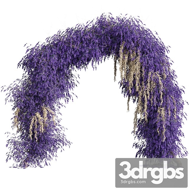 Arch of Lavender Flowers 3dsmax Download - thumbnail 1