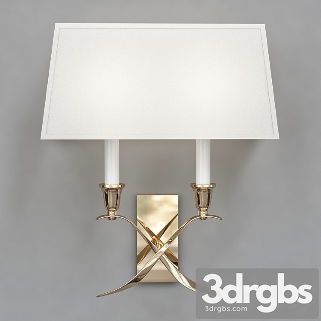 Visual comfort cross bouillotte small polished-nickel sconce 3dsmax Download