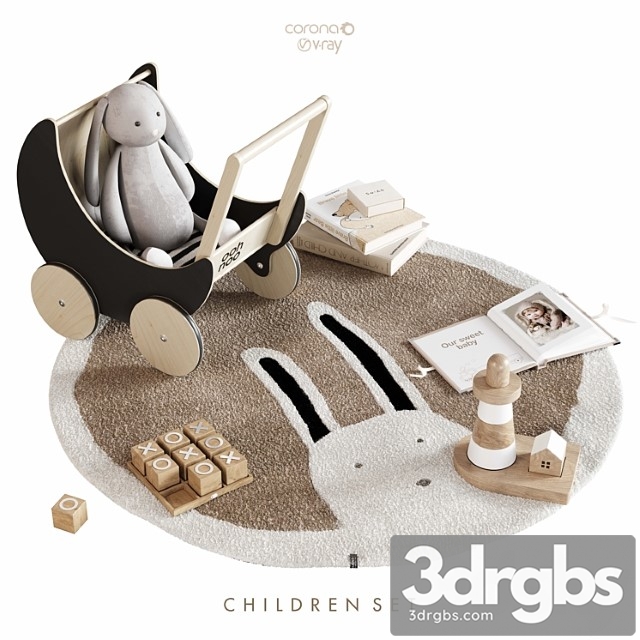 Children Room Set 7 3dsmax Download - thumbnail 1
