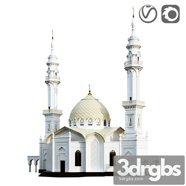 White mosque 3dsmax Download - thumbnail 1