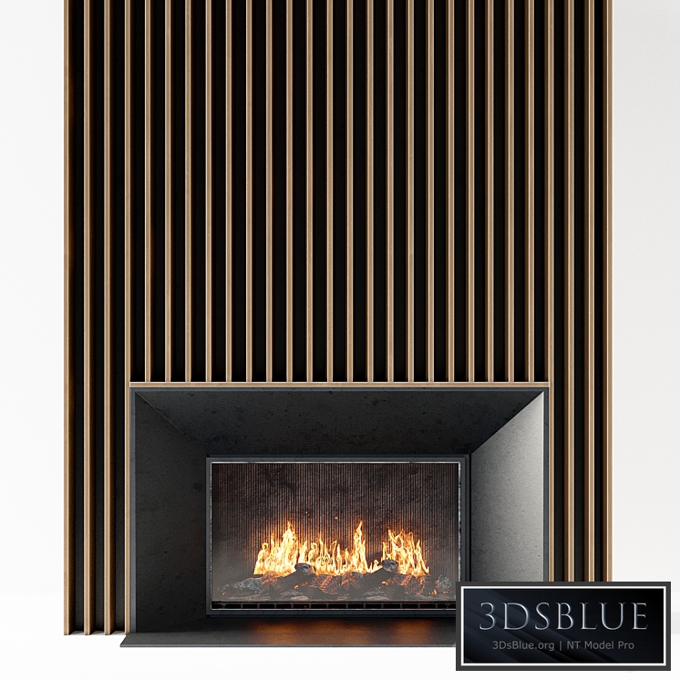 Fireplace modern 58 3DS Max - thumbnail 3