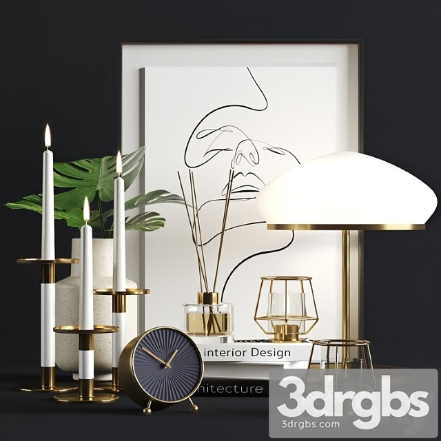 Decorative set Ikea decor set 3dsmax Download - thumbnail 1