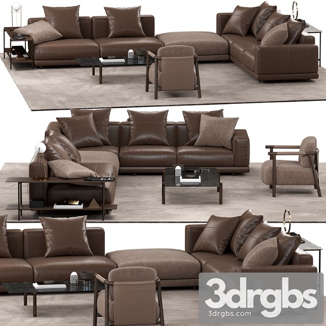 Ditre italia nevyll sofa nathy armchair 2 3dsmax Download - thumbnail 1