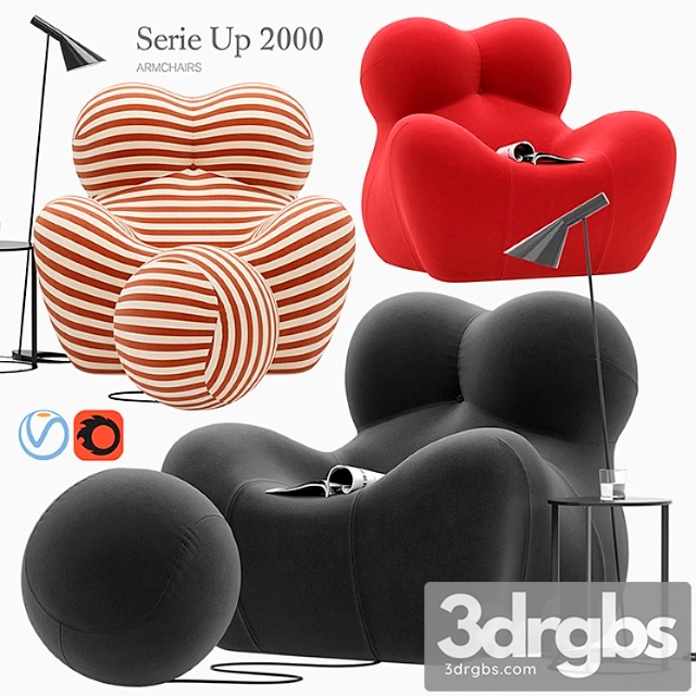 Serie up 2000 armchair 3dsmax Download - thumbnail 1
