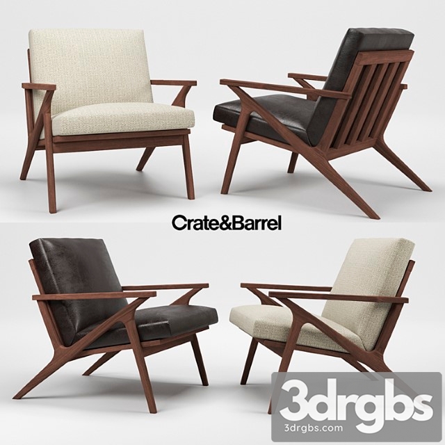 Crate & barrel cavett chair 3dsmax Download - thumbnail 1