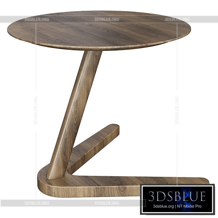 Pinewood End Table 3DS Max - thumbnail 3