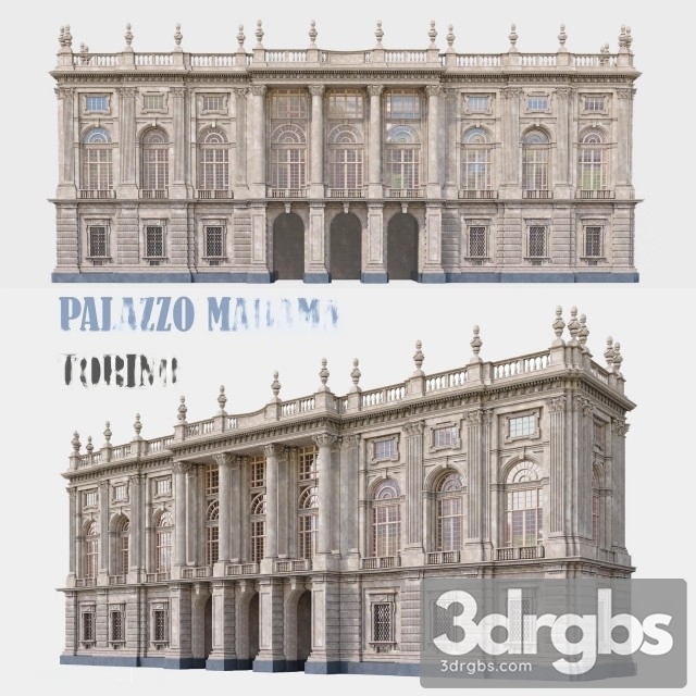 Palazzo Madama Bilding 3dsmax Download - thumbnail 1