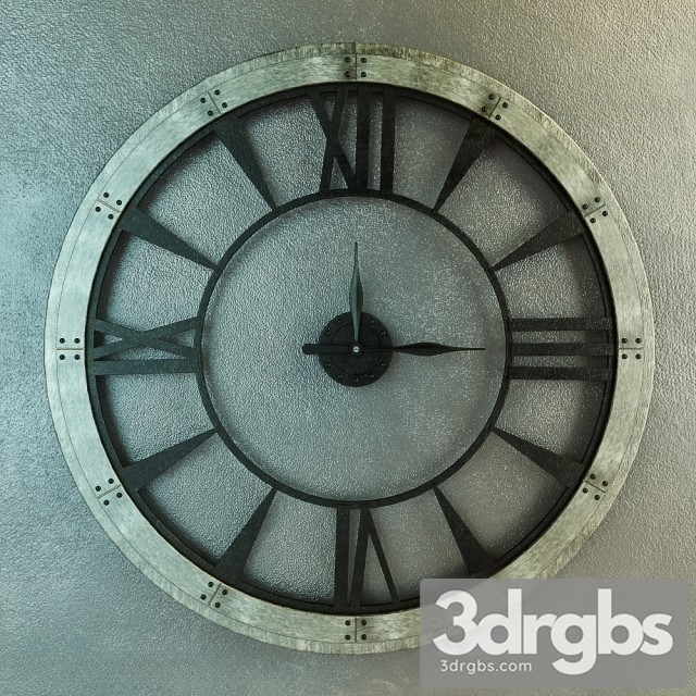 Rustic Clock 27 3dsmax Download - thumbnail 1