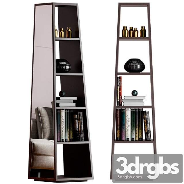 Minotti archipenko mirror bookcase 2 3dsmax Download - thumbnail 1