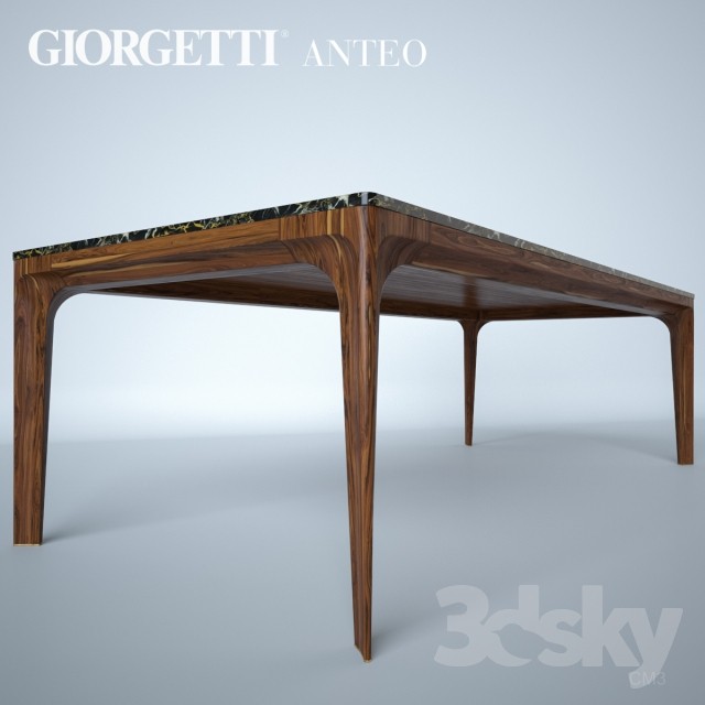 Giorgetti Anteo table 3DS Max - thumbnail 3
