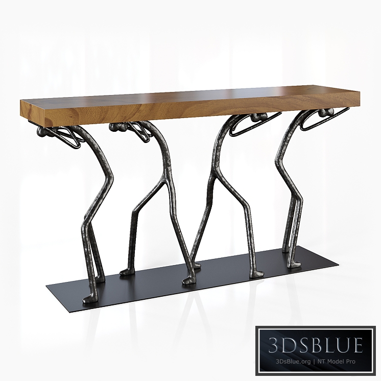 Atlas Small Natural Console Table 3DS Max - thumbnail 3