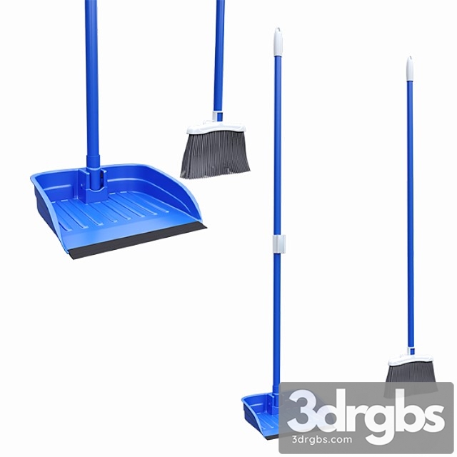 Broom dustpan set 3dsmax Download - thumbnail 1
