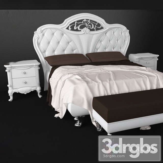 Tre Ci Glamour Bed 3dsmax Download - thumbnail 1