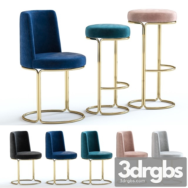 West elm cora chairs 2 3dsmax Download - thumbnail 1