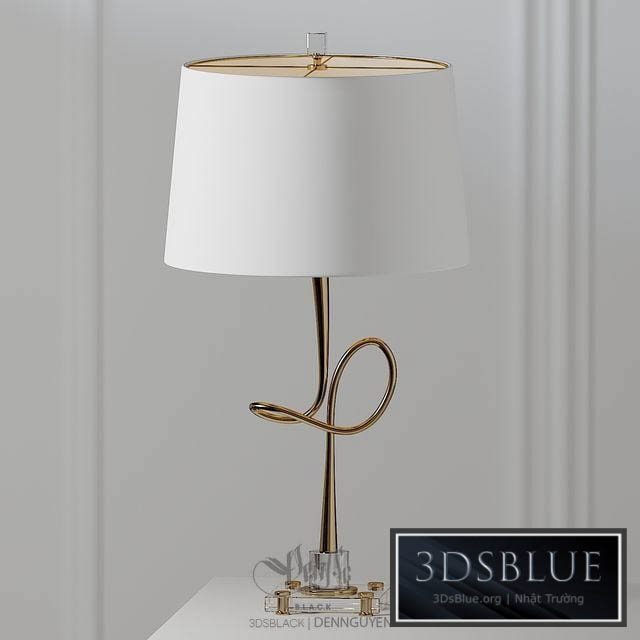 Hensley 30.25 in. Gold \/ Clear Table Lamp 3DS Max - thumbnail 3