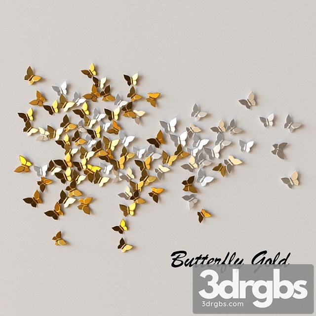 Butterfly Gold 3dsmax Download - thumbnail 1