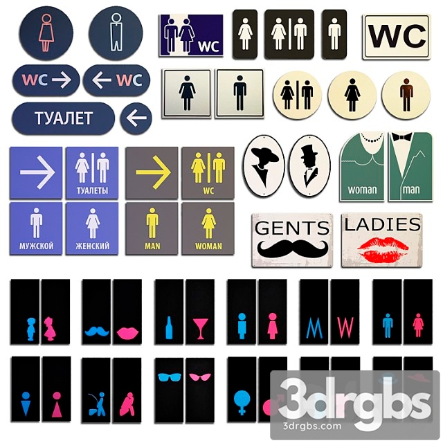 Plates for bathrooms 3dsmax Download - thumbnail 1